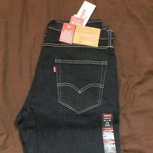 512 Levi's Slim Fit Tapered Jeans Burgundy Rinse